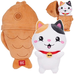 KOTEK RYBA 2w1 MASKOTKA PLUSZAK PRZYTULANKA 24cm KAWAII KUTIES
