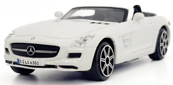 MERCEDES SLS AMG ROADSTER BIAŁY SAMOCHÓD METALOWY AUTO MODEL BBURAGO 1:43