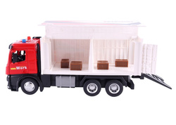 CIĘŻARÓWKA TRANSPORTOWA METALOWA TIR OTWIERANA NACZEPA ŚWIATŁO DŹWIĘK