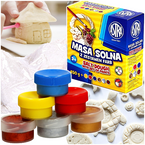 MASA SOLNA MODELARSKA 450G + FARBY PLAKATOWE DO MALOWANIA 6 KOLORÓW ASTRA