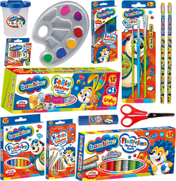 WYPRAWKA SZKOLNA BAMBINO DO KLAS 1-3 ZESTAW DO PRZEDSZKOLA 13 ELEMENTÓW