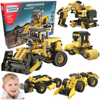 KLOCKI KONSTRUKCYJNE BULDOŻER POJAZD BUDOWLANY 10 MODELI CLEMENTONI