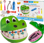 CIASTOLINA MASA PLASTYCZNA KROKODYL U DENTYSTY ZESTAW KREATYWNY SMILY PLAY