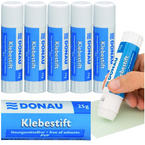 KLEJ SZKOLNY BIUROWY W SZTYFCIE PVP DONAU 25g BIAŁY ZMYWALNY - 5 sztuk