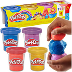 PLAY-DOH CIASTOLINA METALICZNA BŁYSZCZĄCA MASA PLASTYCZNA 4 SŁOICZKI HASBRO