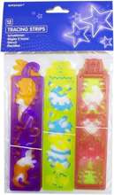 SZABLONY ZWIERZĘTA DINOZAUR KSZTAŁTY KOSMOS 17CM