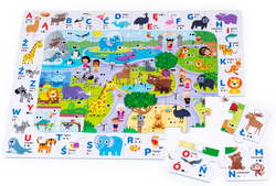 PUZZLE ZABAWKA EDUKACYJNA INTERAKTYWNA ROBOT ROBBY PUZZLE ABC DŻWIĘKI DUMEL