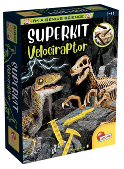 WYKOPALISKA SKAMIENIAŁOŚCI DINOZAUR SUPER KIT VELOCIRAPTOR LISCIANI