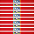 BIBUŁA MARSZCZONA BAMBINO 50x200cm OZDOBNA CZERWONY 10 sztuk