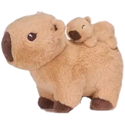 KAPIBARA Z DZIECKIEM PLUSZAK MASKOTKA PRZYTULANKA 25 CM BEŻOWA POSH PAWS