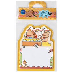 KARTECZKI SAMOPRZYLEPNE NOTES UROCZA KAPIBARA 70x90mm 30 KARTECZEK