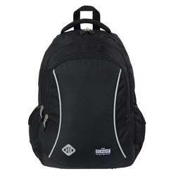 PLECAK SZKOLNY TRZYKOMOROWY LEKKI 22L ST.RIGHT BP-77 CZARNY BLACK VINTAGE