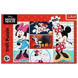 PUZZLE 100 EL MYSZKA MINNIE ZABAWNA MINNIE UKŁADANKA DLA DZIECI TREFL 16517