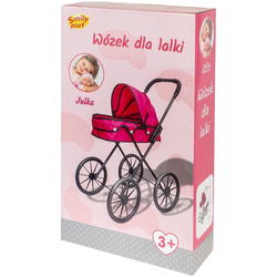 WÓZEK DLA LALEK GŁĘBOKI STABILNY BEZPIECZNY WYTRZYMAŁY 74CM SMILY PLAY