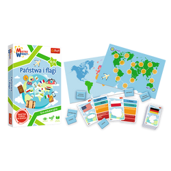 GRA EDUKACYJNA PAŃSTWA I FLAGI MISTRZ WIEDZY TREFL DWUSTRONNA PLANSZA