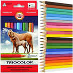 KREDKI OŁÓWKOWE TRÓJKĄTNE JUMBO GRUBE TRIOCOLOR KOH-I-NOOR 24 KOLORY