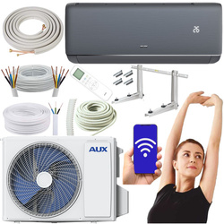 KLIMATYZATOR AUX Q-SMART PREMIUM GREY 2,7kW ZESTAW SAMODZIELNY MONTAŻ 3MB