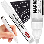 MARKER KREDOWY BIAŁY DO TABLIC SZKŁA PISAK TOMA OKRĄGŁY 4,5mm ZMYWALNY
