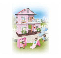 DOMEK DLA LALEK Z WYPOSAŻENIEM 2 PIĘTRA VILLA