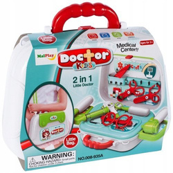 MAŁY DOKTOR LEKARZ ZESTAW LEKARSKI W TOREBCE