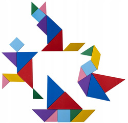 GRA LOGICZNA UKŁADANKA DREWNIANA TANGRAM POMYSŁOWY SKRZAT ASKATO
