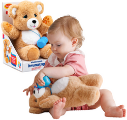 NIEDŹWIADEK BRUNATNY INTERAKTYWNY NAGRYWA CZUJNIKI DOTYKU MELODIE DUMEL