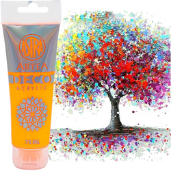 FARBA AKRYLOWA DECO ARTEA TUBKA ASTRA NEONOWY POMARAŃCZOWY 75 ml