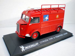 CITROEN TYPE H POMPIERS USINE 1:43 METAL MICHELIN