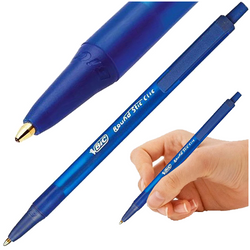 DŁUGOPIS AUTOMATYCZNY NIEBIESKI BIUROWY 1mm BIC ROUND STIC CLIC - 10 szt.