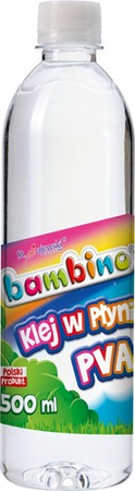 KLEJ W PŁYNIE PVA SLIME BAMBINO 500 ml GLUTY DIY PRZEZROCZYSTY - 2 szt.