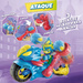 SUPER ZINGS SUPERTHINGS TURBO ICE MOTOCYKL JUMPBIKE Z KATAPULTĄ FIGURKA