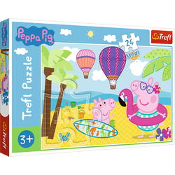 PUZZLE MAXI ŚWINKA PEPPA NA WAKACJACH 24 EL TREFL