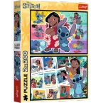 PUZZLE STITCH 2x200 EL. WESOŁE ŻYCIE STITCHA DISNEY UKŁADANKA TREFL 13334