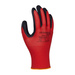 RĘKAWICE DZIANE POLIESTROWE POWLECZONE POLIESTREM ROZ. 7 CZERWONE - 3 pary