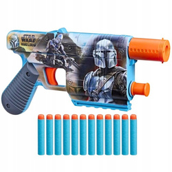 NERF STAR WARS MANDALORIAN BLASTER WYRZUTNIA PISTOLET 12 STRZAŁEK HASBRO