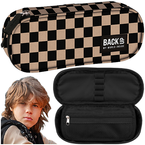 PIÓRNIK SZKOLNY SASZETKA USZTYWNIANA TUBA BACKUP SZACHOWNICA KRATA BEŻOWA