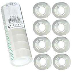 TAŚMA KLEJĄCA PRZEZROCZYSTA BIUROWA Q-CONNECT 18mm x 20m - 8 szt. (1 op.)
