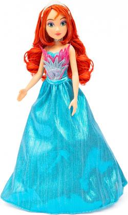 LALKA WINX CLUB GRAND BALL BLOOM WRÓŻKA 26 cm NIEBIESKA BŁYSZCZĄCA SUKIENKA