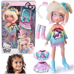 LALKA FASHION UNICORN STYLISTKA HELLO KITTY MANGA MODA JAPOŃSKA PRZEGUBOWA