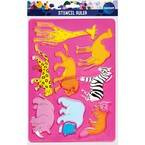 SZABLON PLASTIKOWY ZWIERZĘTA SAWANNA - CENTRUM