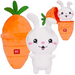 KRÓLICZEK MARCHEWKA 2w1 MASKOTKA PLUSZAK PRZYTULANKA 24cm KAWAII KUTIES