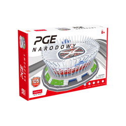 PUZZLE 3D STADION PGE NARODOWY OD ZŁOŻENIA WARSZAWA 105 ELEMENTÓW CUBIC FUN