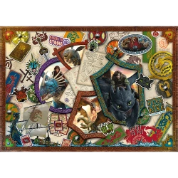 PUZZLE 1000 EL. JAK WYTRESOWAĆ SMOKA BOHATEROWIE UKŁADANKA TREFL 10959