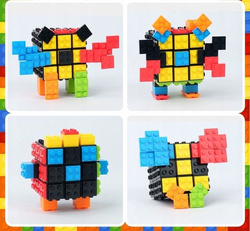 KOSTKA MAGICZNA Z KLOCKÓW UKŁADANKA LOGICZNA ŁAMIGŁÓWKA 3x3x3 PRO KIDS
