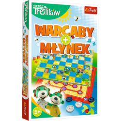 GRA WARCABY MŁYNEK RODZINA TREFLIKÓW TREFL DWUSTRONNA PLANSZA