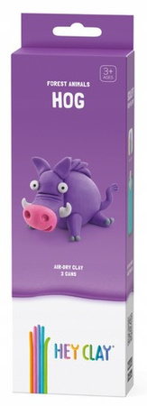 HEY CLAY MASA PLASTYCZNA KREATYWNA 3 PUSZKI APLIKACJA EDUKACYJNA DZIK