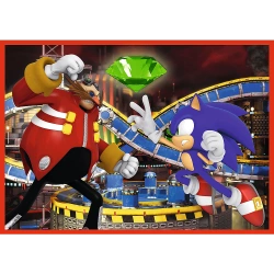 PUZZLE 4w1 SONIC THE HEDGEHOG PRZYGODY SONICA UKŁADANKA 34625 TREFL
