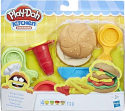 PLAY-DOH CIASTOLINA BURGER ZESTAW 4 TUBY - HASBRO
