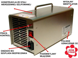 OZONATOR GENERATOR OZONU BT-NS7 7000mg/h POWYSTAWOWY