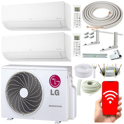 KLIMATYZATOR ŚCIENNY LG STANDARD PLUS MULTI 2x1,5kW ZESTAW MONTAŻOWY 5M